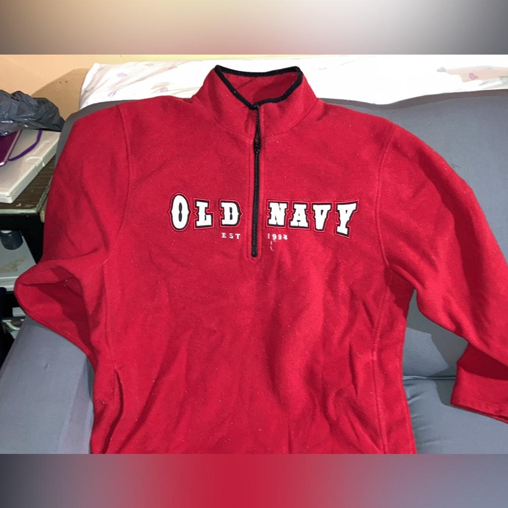 Old Navy Red Fleece Pullover - Size XL